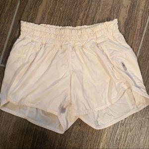 White lulu lemon shorts